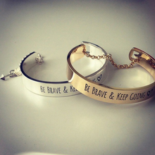 Load image into Gallery viewer, Be Brave & Keep Going Engraved Bangle
