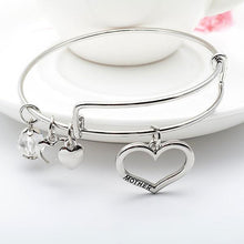 Load image into Gallery viewer, Mother Daughter Charm Bangle Set