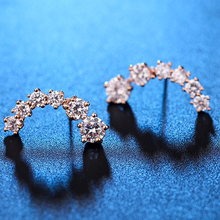 Load image into Gallery viewer, Rose Gold Star Crystal Earring