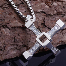 Load image into Gallery viewer, Cross Crystal Necklace