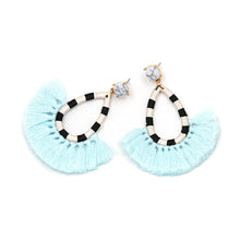Load image into Gallery viewer, Bohemian Marble Tassel Drop Earrings