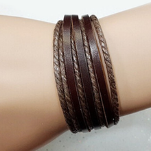Load image into Gallery viewer, Rustic Leather Wrap Bracelet