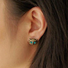 Load image into Gallery viewer, Crystal Owl Earrings