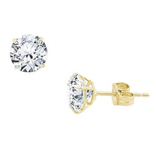Load image into Gallery viewer, Lab-Grown Sapphire Stud Earrings