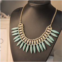 Load image into Gallery viewer, Bohemian Tassels Fringe Drop Statement Necklace
