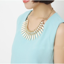 Load image into Gallery viewer, Bohemian Tassels Fringe Drop Statement Necklace