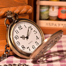 Load image into Gallery viewer, Gold Forest Half Hunter Pocket Watch
