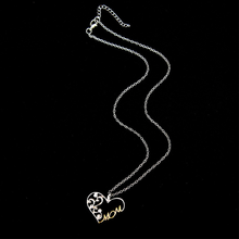 Load image into Gallery viewer, Double Color Mom Heart Pendant Necklace
