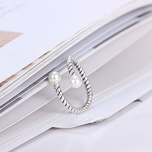 Load image into Gallery viewer, Double Bead Swirl Cuff Ring
