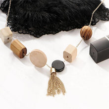 Load image into Gallery viewer, Geometric Block Tassel Necklace
