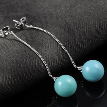 Load image into Gallery viewer, Turquoise Ball Drop Earrings
