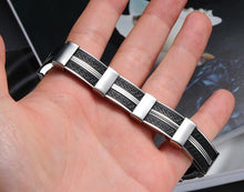Load image into Gallery viewer, Dark Maze Stainless Steel Men's Bracelet
