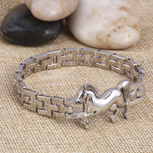Load image into Gallery viewer, Punk Horse Stainless Steel Charm Bracelet
