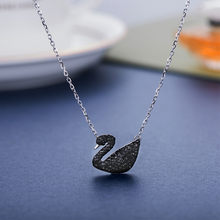 Load image into Gallery viewer, Elegant Crystal Swan Pendant
