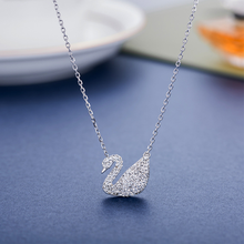 Load image into Gallery viewer, Elegant Crystal Swan Pendant
