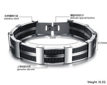 Load image into Gallery viewer, Dark Maze Stainless Steel Men's Bracelet
