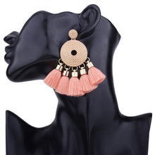 Load image into Gallery viewer, Victoria Boho Tassel Drop Earrings
