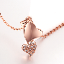 Load image into Gallery viewer, Romantic Double Heart Crystal Pendant Necklace
