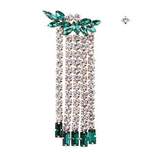 Load image into Gallery viewer, Rhinestone Tassel Earrings
