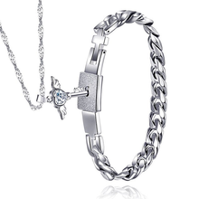 Load image into Gallery viewer, Angel Love Pendant &amp; Men Bracelet Set
