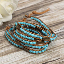 Load image into Gallery viewer, Egyptian Turquoise Wrap Bracelet
