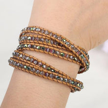 Load image into Gallery viewer, Green Crystal Wrap Bracelet
