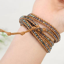 Load image into Gallery viewer, Green Crystal Wrap Bracelet
