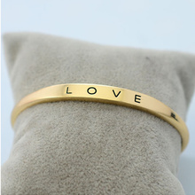 Load image into Gallery viewer, Gold Plated Love Bangle
