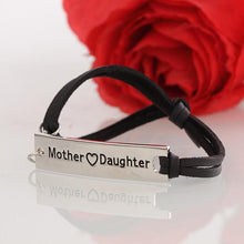 Load image into Gallery viewer, Mother Love Daughter Leather Strap Bracelet
