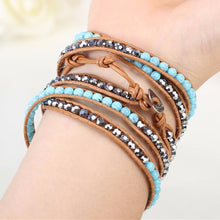 Load image into Gallery viewer, Turquoise Hex Wrap Bracelet
