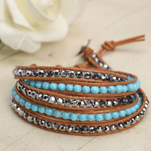 Load image into Gallery viewer, Turquoise Hex Wrap Bracelet
