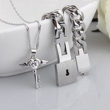 Load image into Gallery viewer, Angel Love Pendant &amp; Men Bracelet Set
