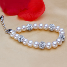 Load image into Gallery viewer, Silver and Pearl Bracelet
