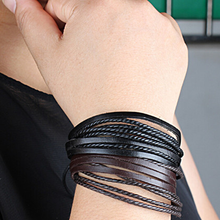 Load image into Gallery viewer, Rustic Leather Wrap Bracelet

