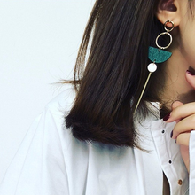 Load image into Gallery viewer, Green Wood Earrings
