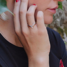 Load image into Gallery viewer, Sterling Silver Flower Ring
